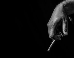 hand with cigarette
